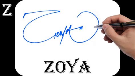 zoya name written in style